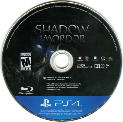 Middle Earth: Shadow of Mordor - PS4
