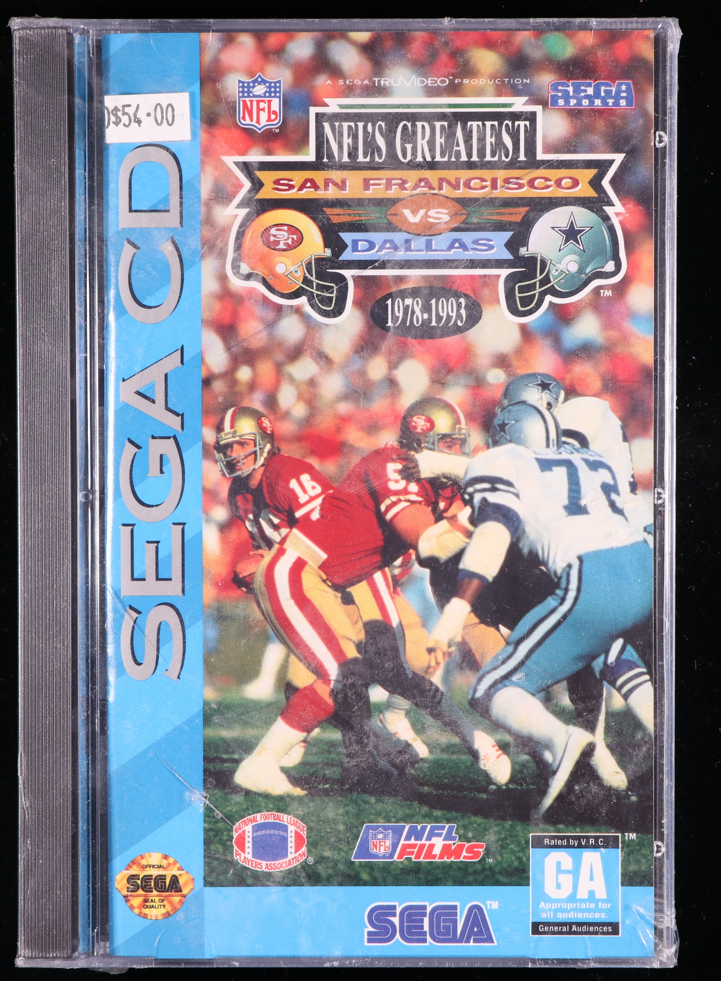 NFL'S Greatest San Francisco VS Dallas SEGA CD 6.5 A - NEBRASKA COLLECTION