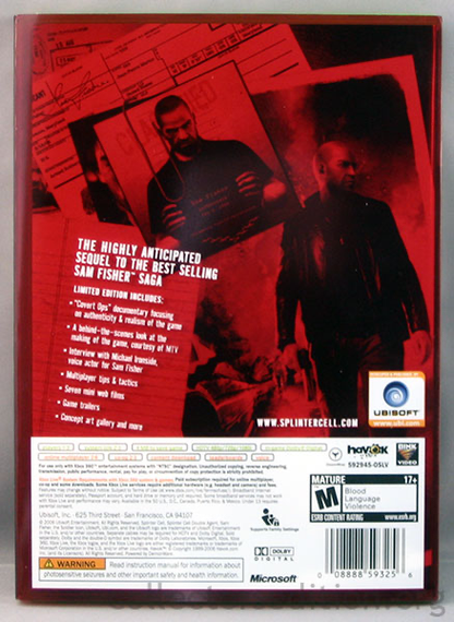 Tom Clancy's Splinter Cell: Double Agent - Limited Collector's Edition - Xbox 360