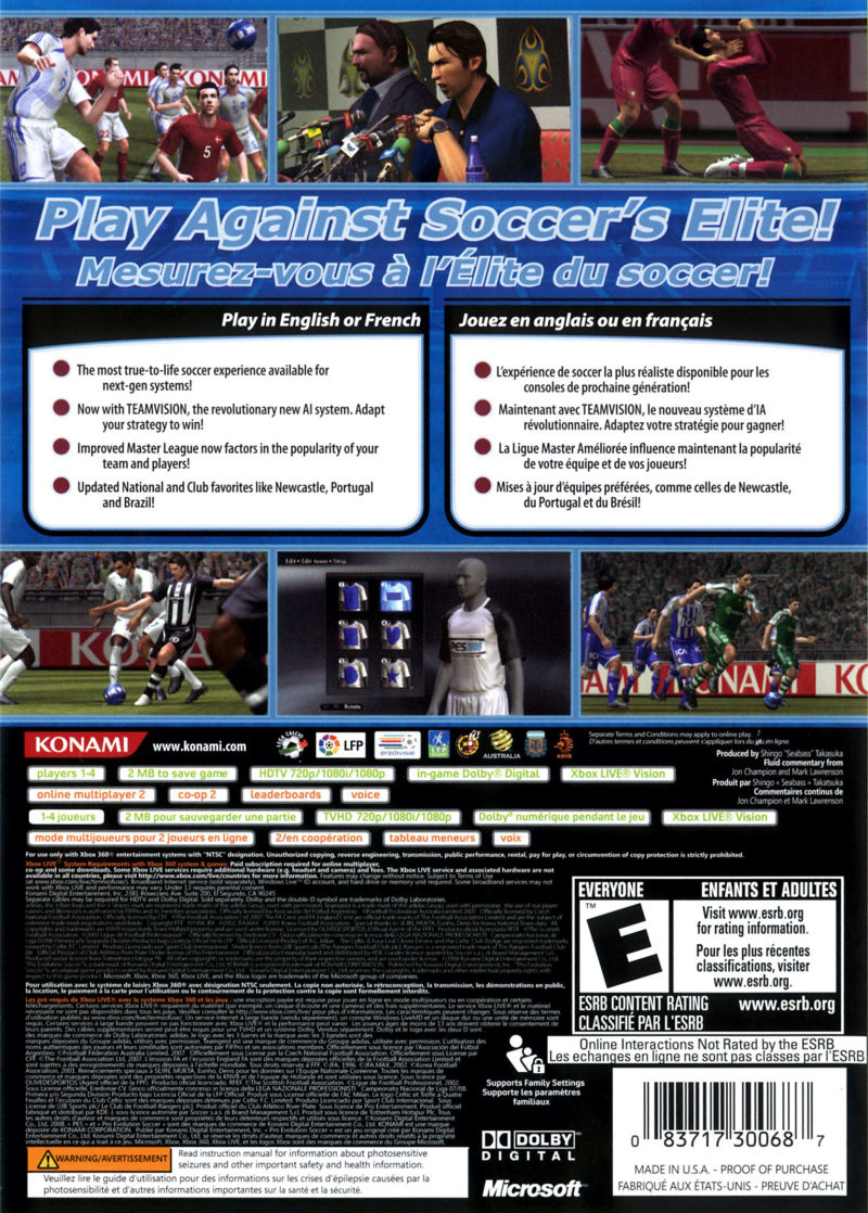 PES: Pro Evolution Soccer 2008 - Xbox 360