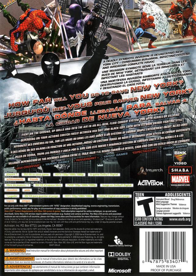 Spider-Man: Web of Shadows - Xbox 360