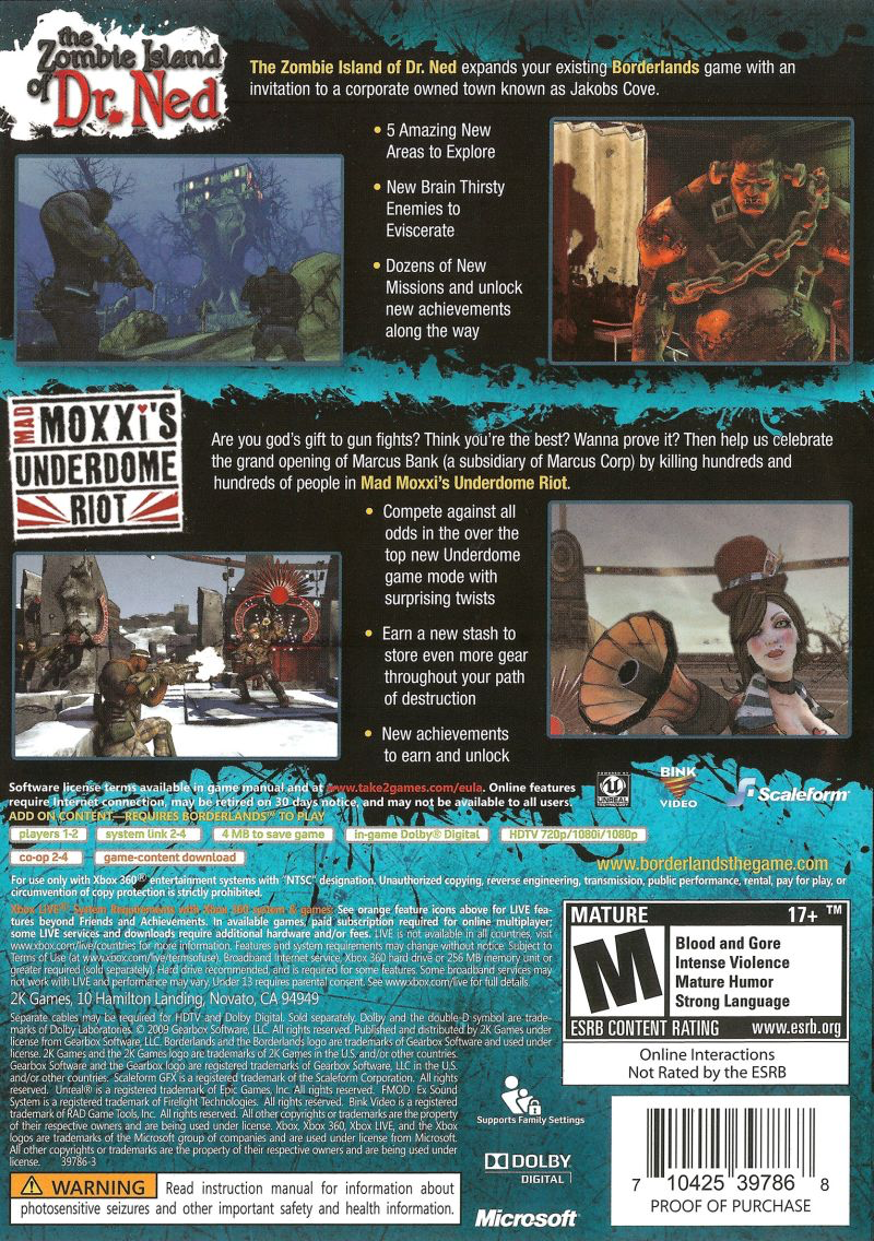 Borderlands: Double Game Add-On Pack - Xbox 360