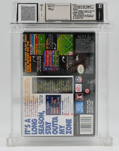 Madden NFL '94 SNES 9.6 A - NEBRASKA COLLECTION