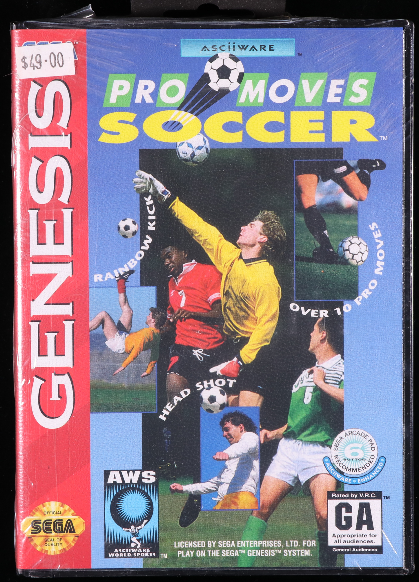 Pro Moves Soccer SEGA GENESIS 9.6 A+ - NEBRASKA COLLECTION