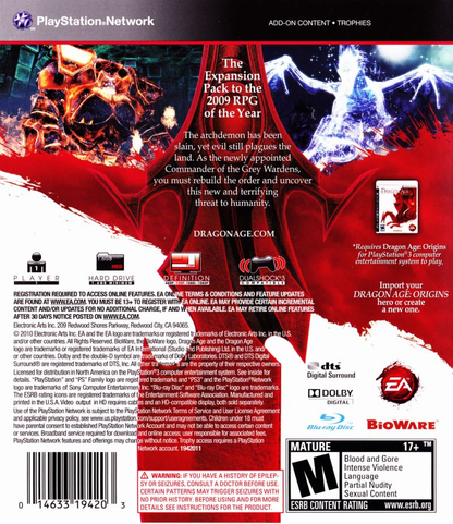 Dragon Age: Origins Awakening - PS3