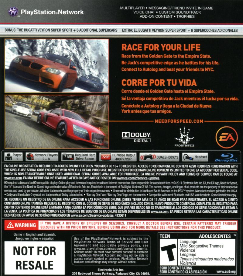 Need for Speed: The Run - PS3