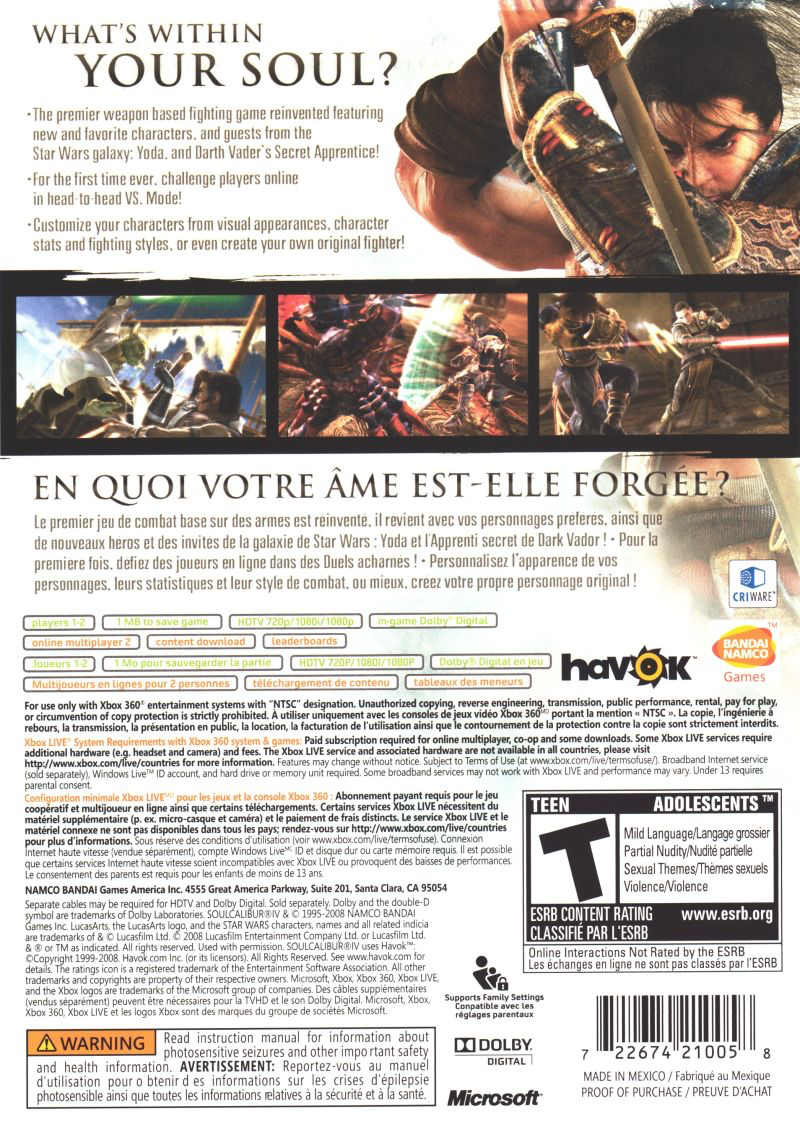 Soul Calibur 4 - Xbox 360