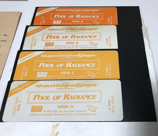 Advanced Dungeons and Dragons Pool of Radiance - Commodore 64