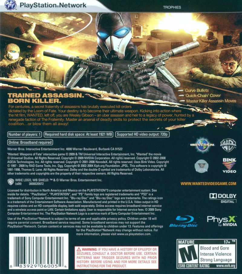 Wanted: Weapons of Fate - PS3