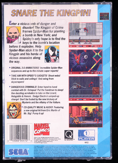 The Amazing Spider-Man vs. The Kingpin SEGA CD 9.6 A - NEBRASKA COLLECTION