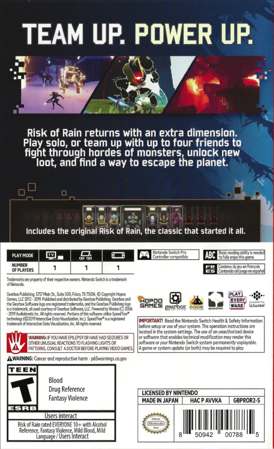 Risk of Rain 2 - Switch