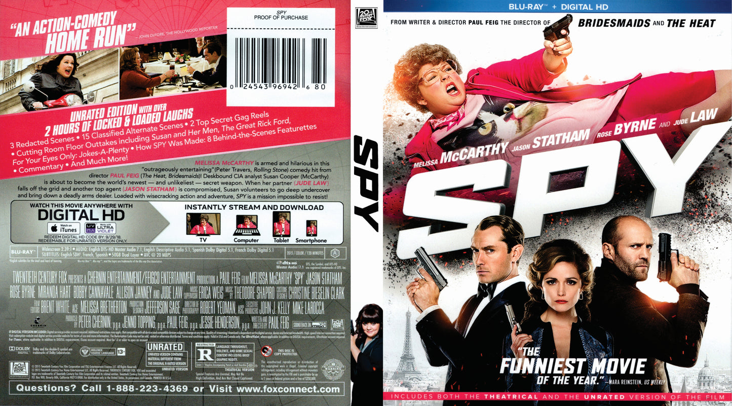 Spy - Blu-ray Action/Comedy 2015 R