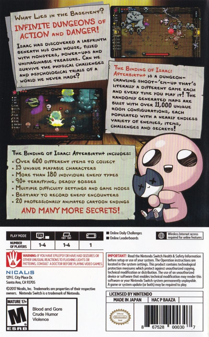 Binding of Isaac Afterbirth + - Switch