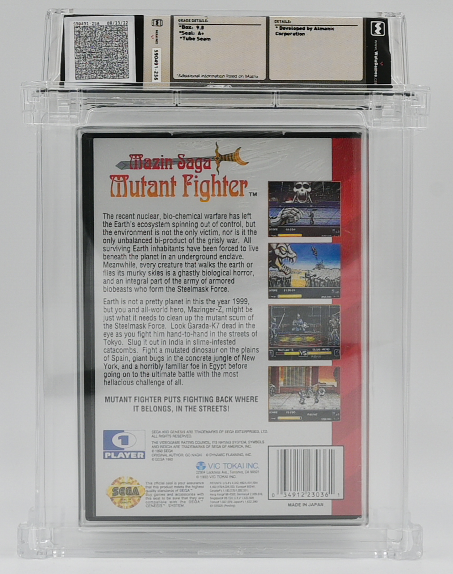 Mazin Saga: Mutant Fighter SEGA GENESIS 9.8 A+ - NEBRASKA COLLECTION