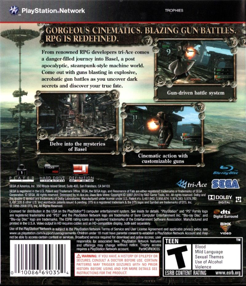 Resonance of Fate - PS3