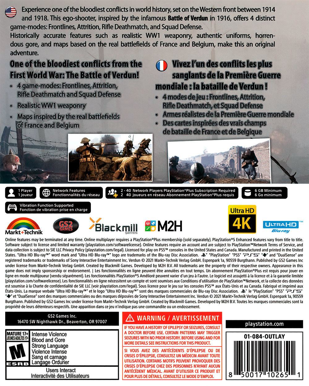 WWI: Verdun - Western Front - PS5