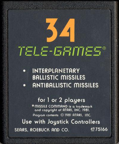 Missile Command (Tele-Games) - Atari 2600