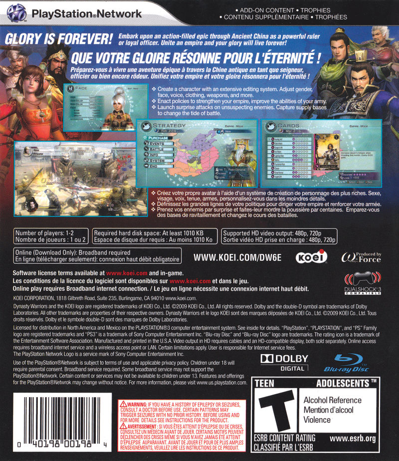 Dynasty Warriors 6: Empires - PS3