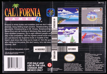 California Games 2 SNES 9.2 B+ - NEBRASKA COLLECTION