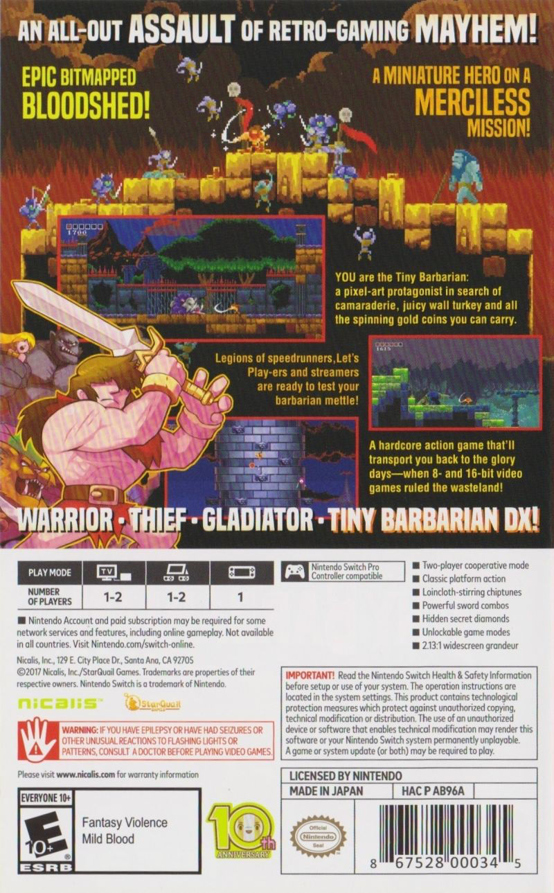 Tiny Barbarian DX - Switch