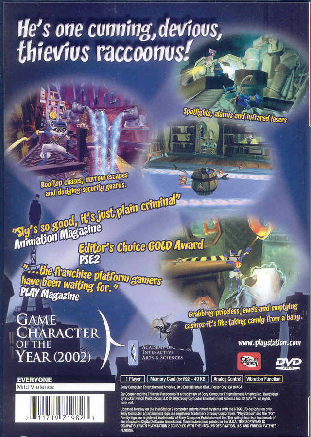 Sly Cooper and the Thievius Raccoonus - Greatest Hits - PS2